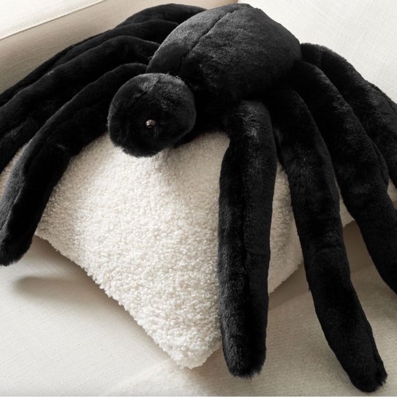 NEW Pottery Barn Sammy the Spider Shaped Pillow - Picture 2 of 7